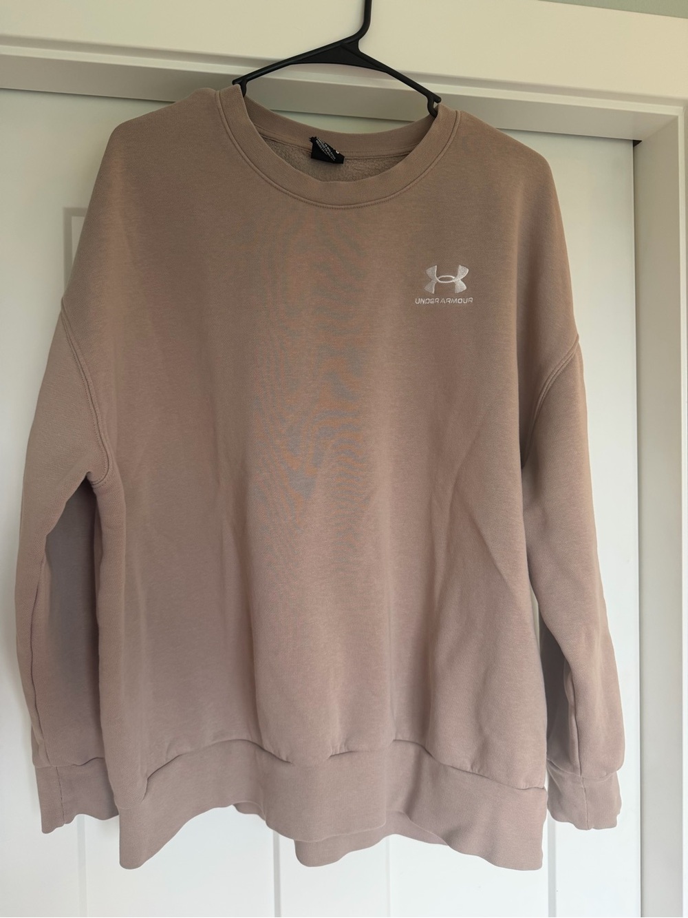 Under Armour Women's Crewneck Sweatshirt in Taupe Beige